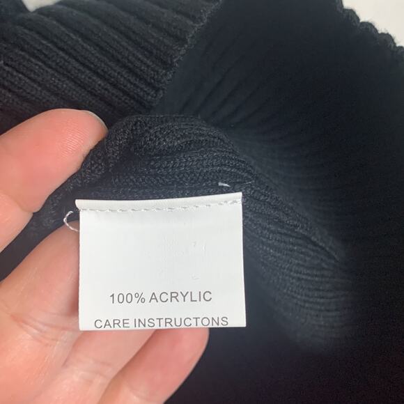 12th tribe womens large salty in the city black sweater mini dress v neck date r - Picture 9 of 12